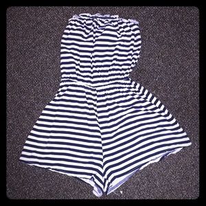 Strapless romper